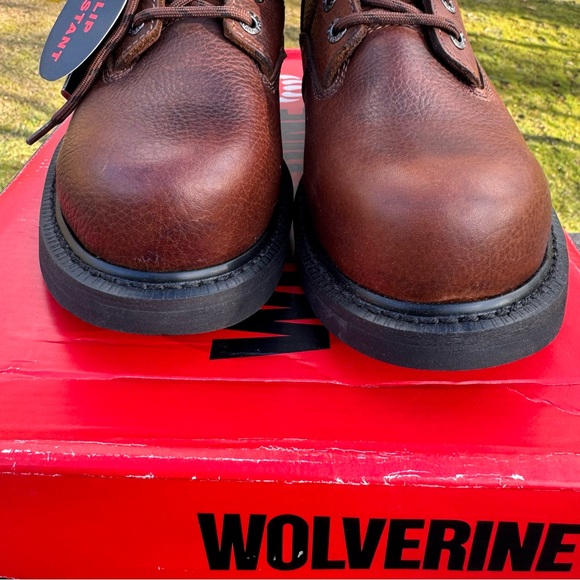 Wolverine Men's Brown Steel toe Work Boots - Picture 3 of 7